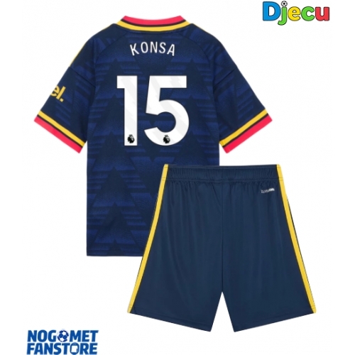 Arsenal Ezri Konsa #15 Gostujuci Dres za djecu 2026-27 Kratak Rukav (+ Kratke hlače)